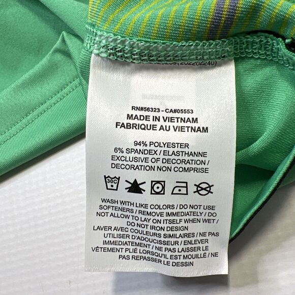 Nike Dri-FiT Tiger Woods ADV Striped Golf Polo XL Spring Green Yellow NEW $90 - Picture 11 of 15